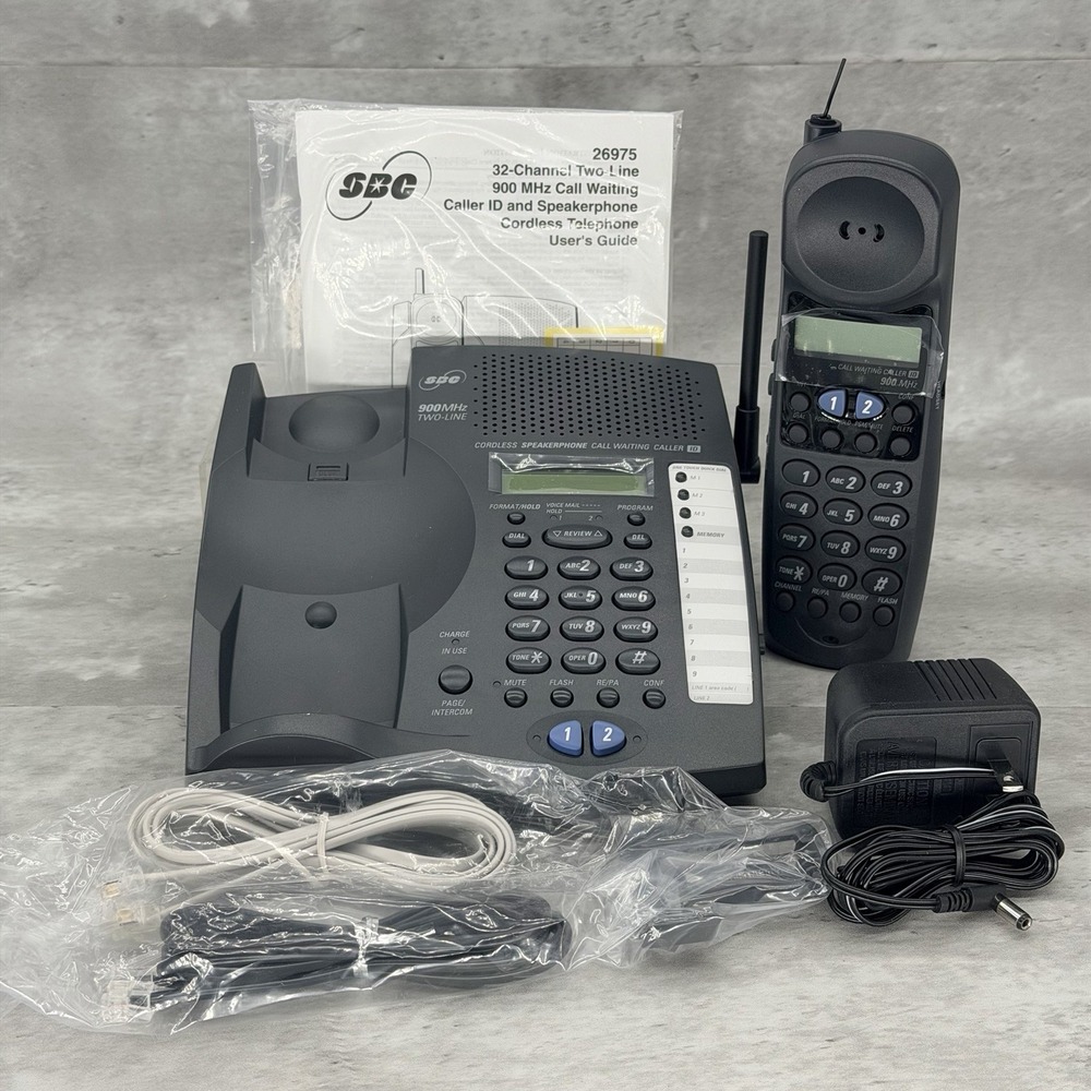 SBC 26975 32 Channel Two Line Caller ID Call Waiting 900 MHz Cordless Telephone